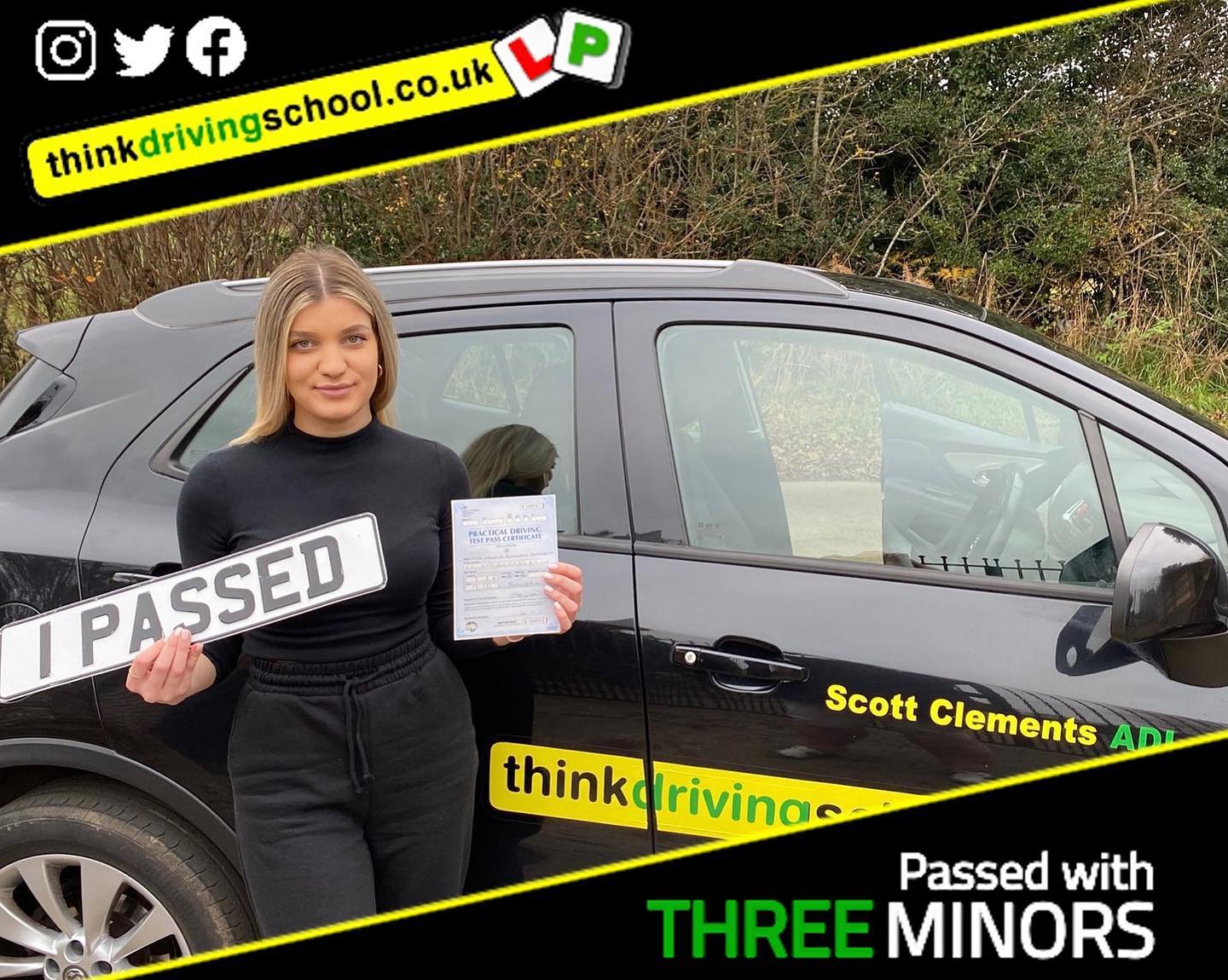 Passed with think driving school December 2021 and left this 5 star review