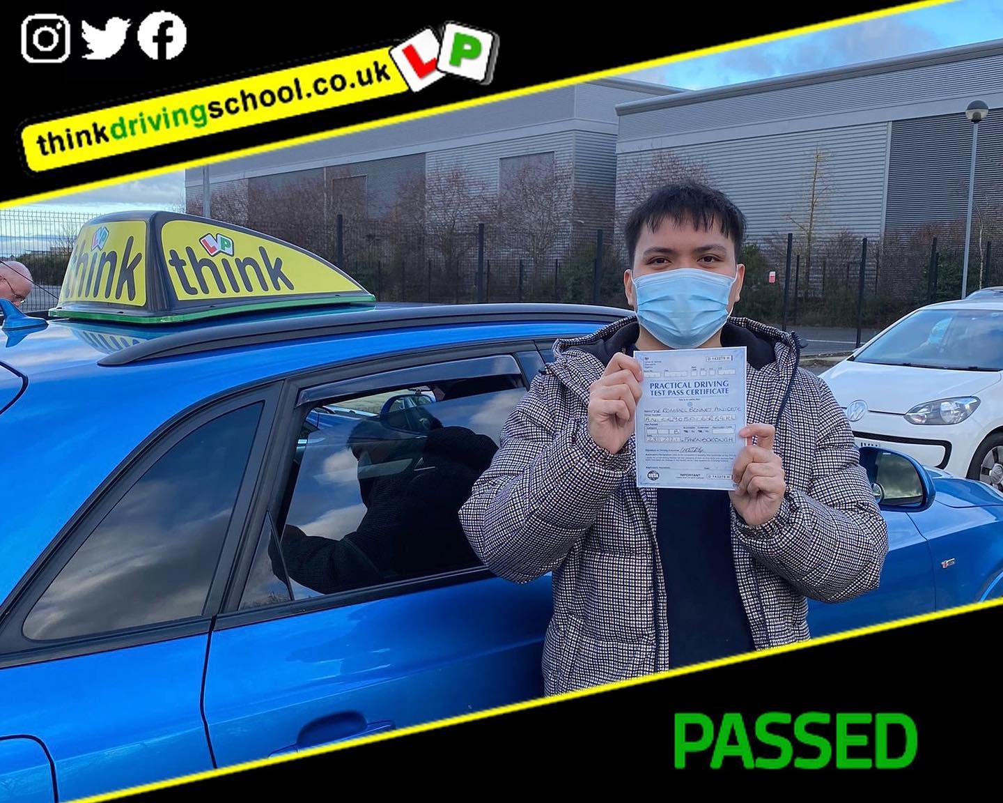 Passed with think driving school December 2021 and left this 5 star review