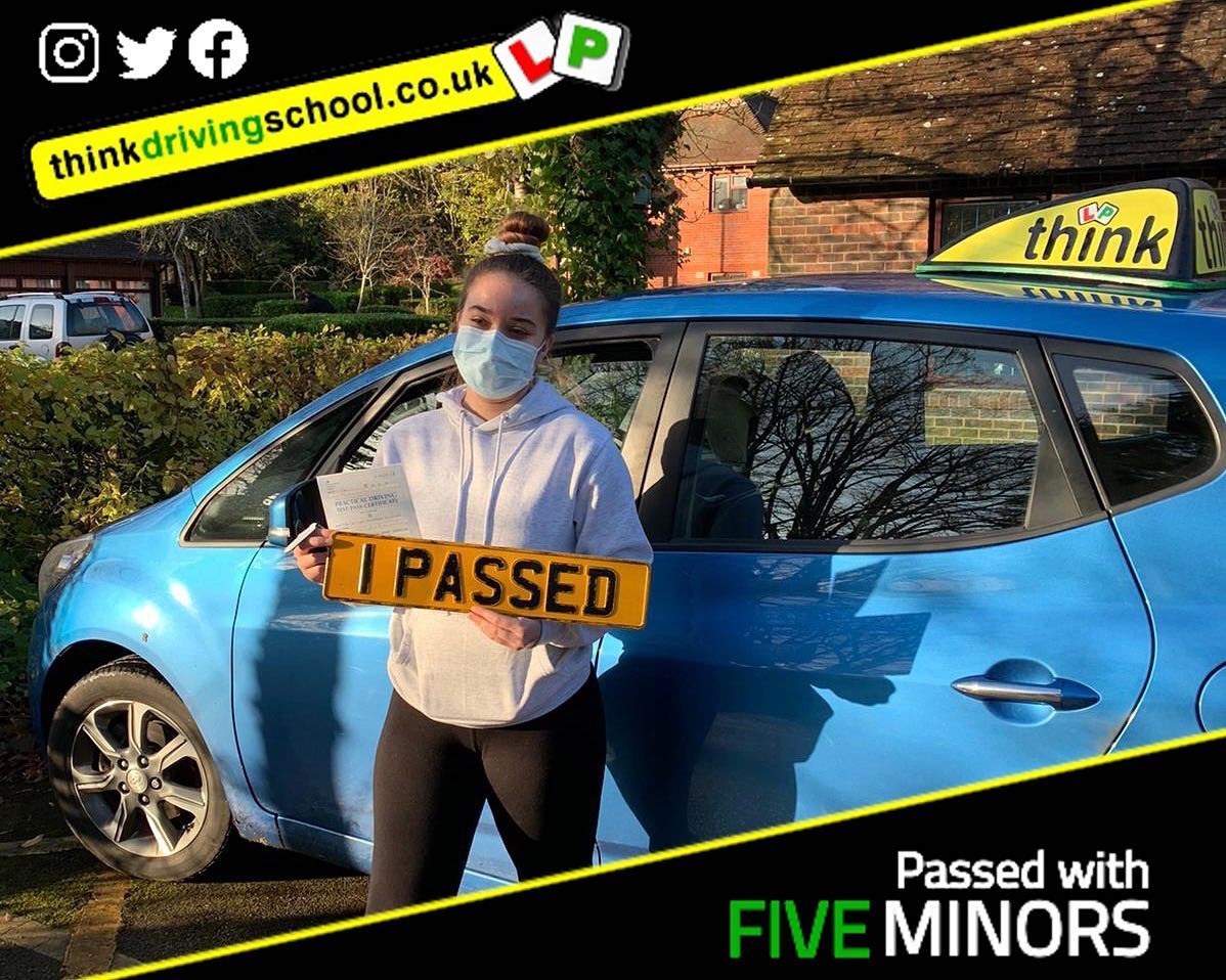 Passed with think driving school December 2021 and left this 5 star review