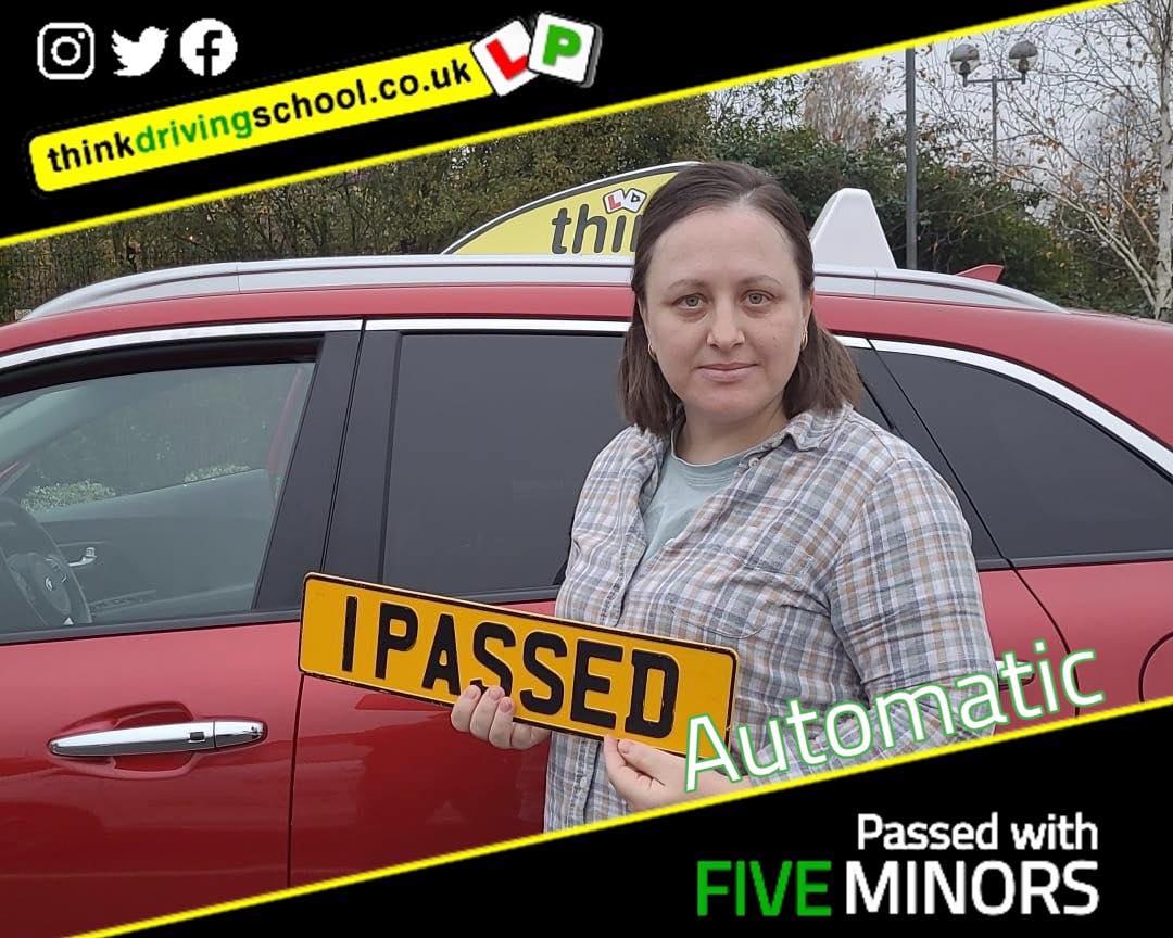 Passed with think driving school November 2022 and left this 5 star review