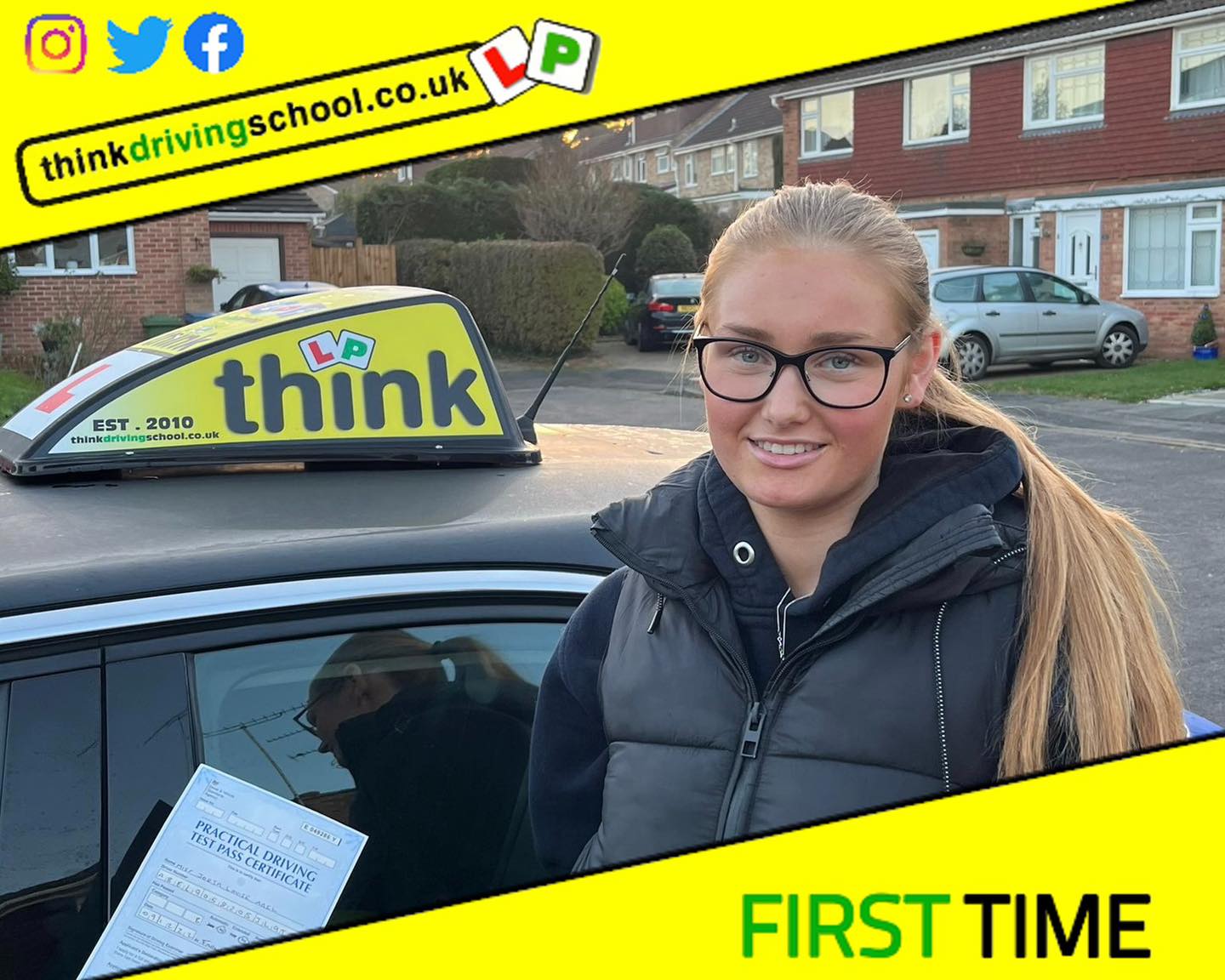 Passed with think driving school November 2022 and left this 5 star review