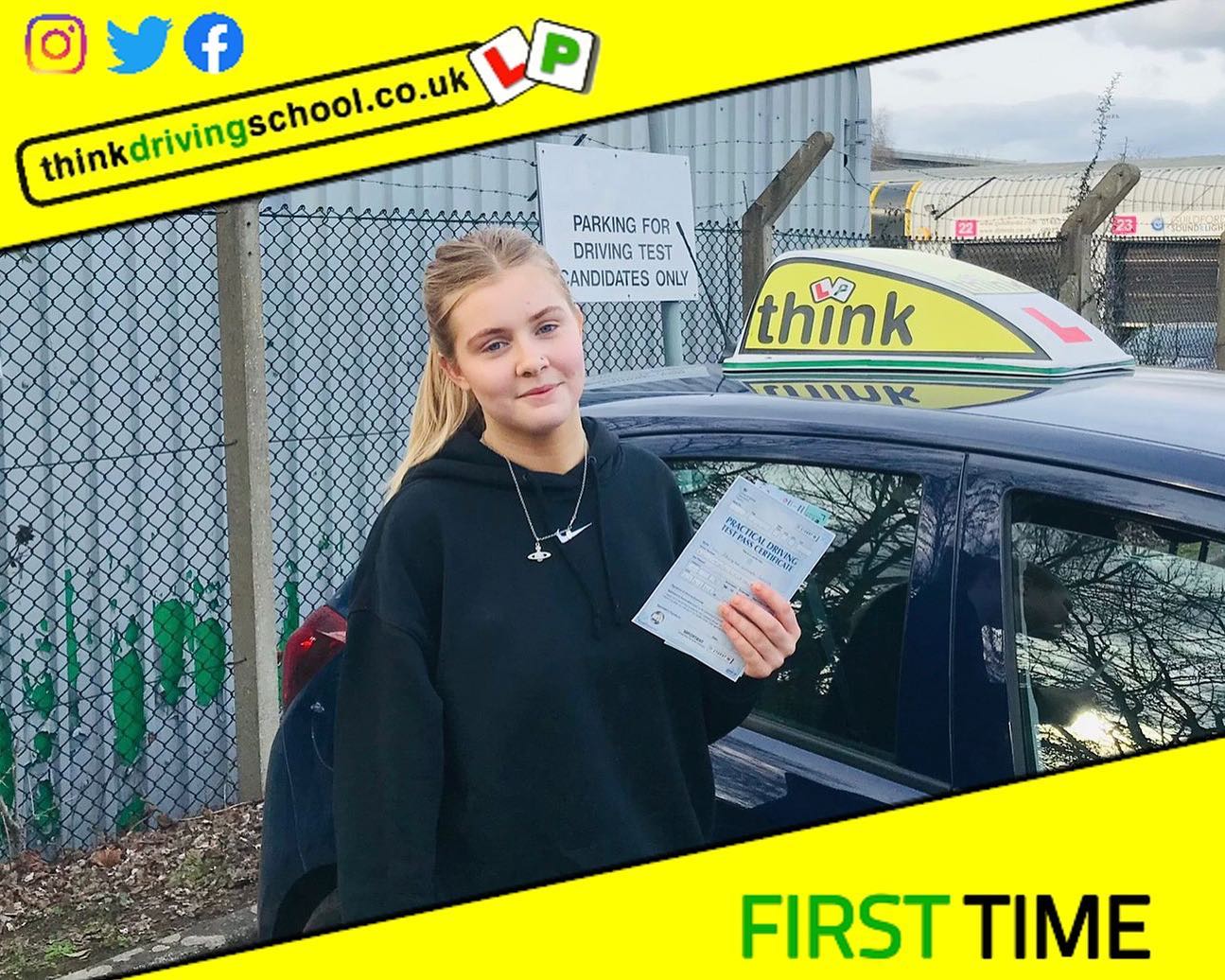Passed with think driving school February 2022 and left this 5 star review
