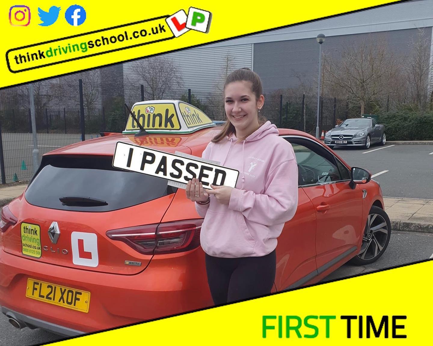 Passed with think driving school February 2022 and left this 5 star review