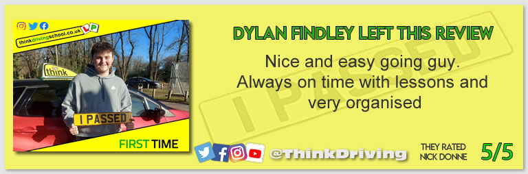 Driving School Hampshire pass Photo Passed with think driving school November 2022 and left this 5 star review