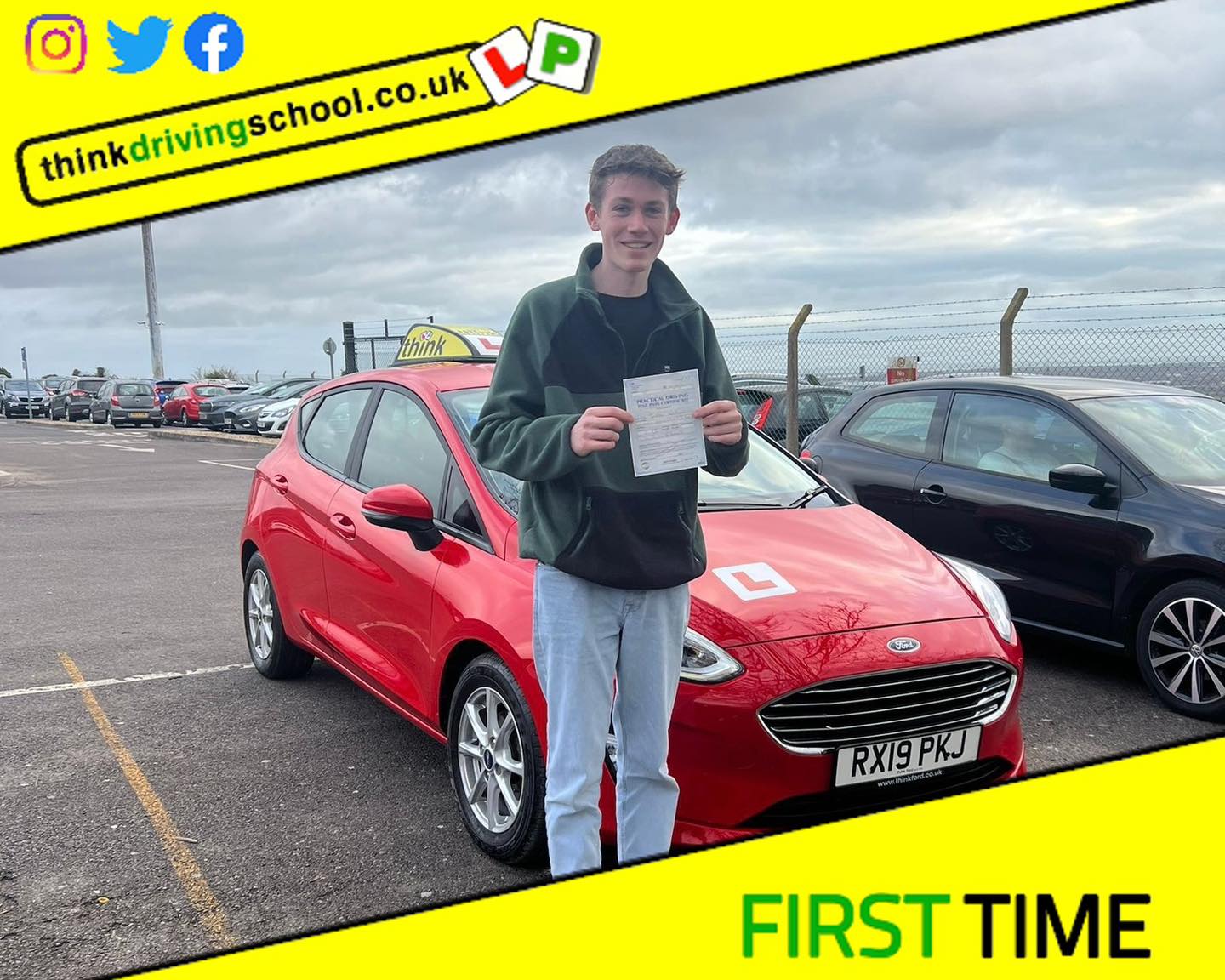 Driving School Hampshire pass Photo Passed with think driving school February 2023 and left this 5 star review