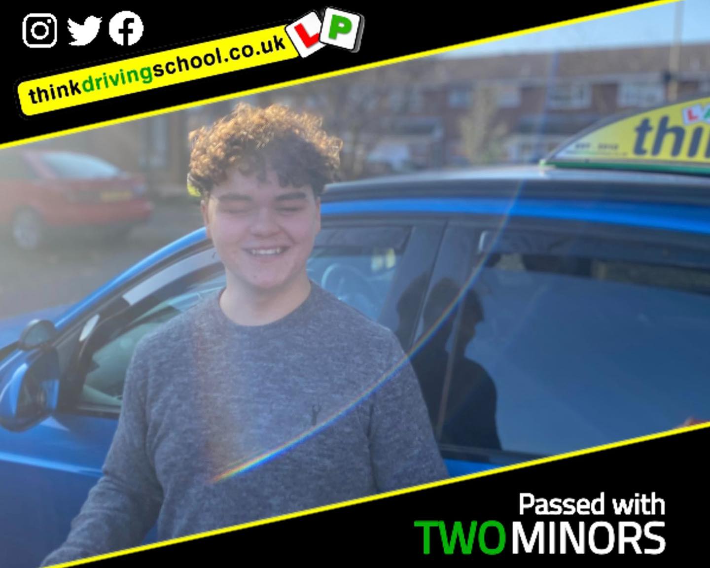 Driving School Hampshire pass Photo Passed with think driving school February 2023 and left this 5 star review