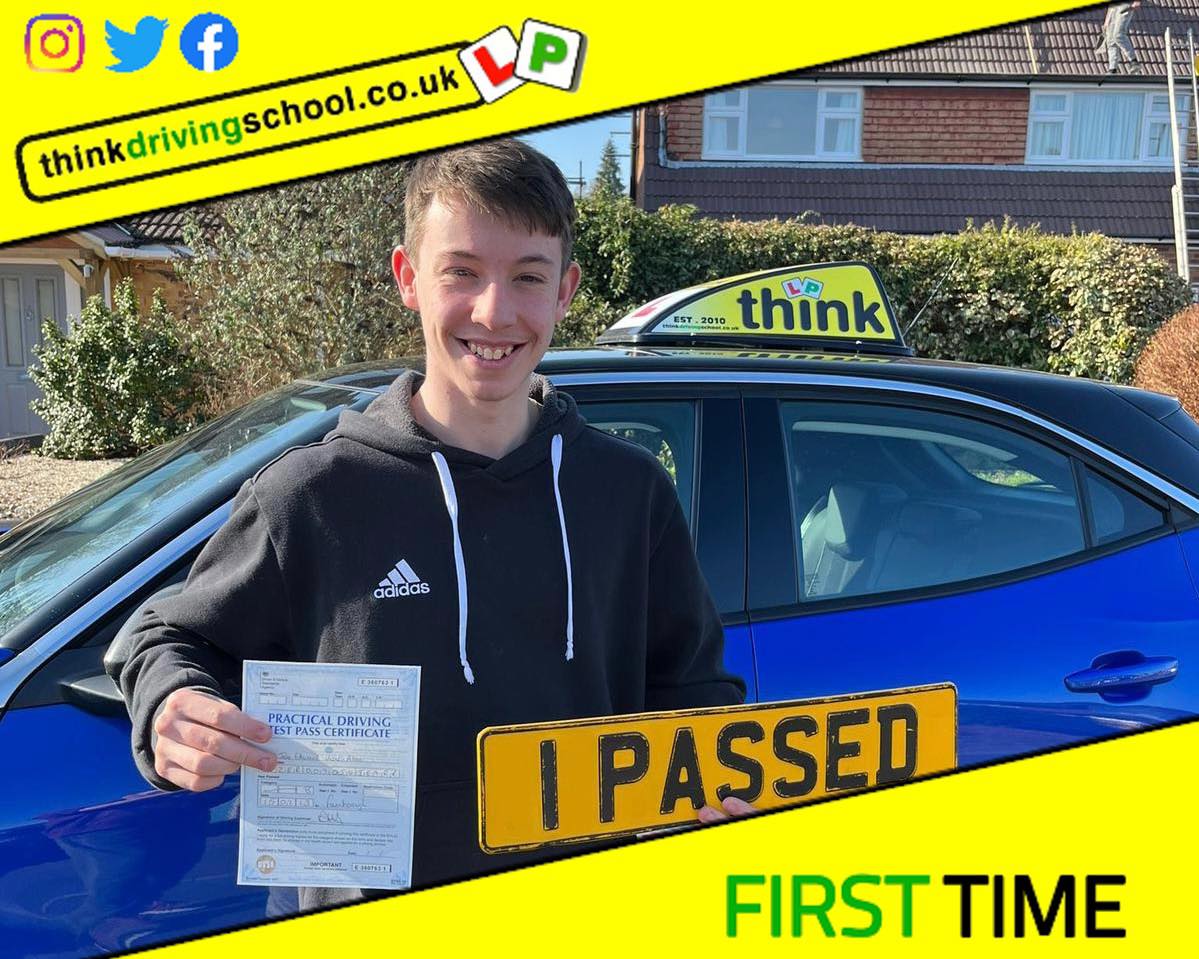 Driving School Hampshire pass Photo Passed with think driving school February 2023 and left this 5 star review