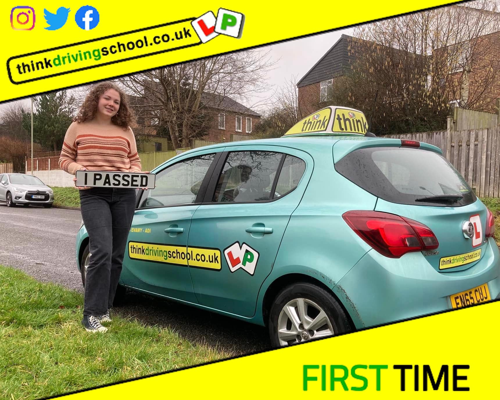 Passed with think driving school February 2023 and left this 5 star review