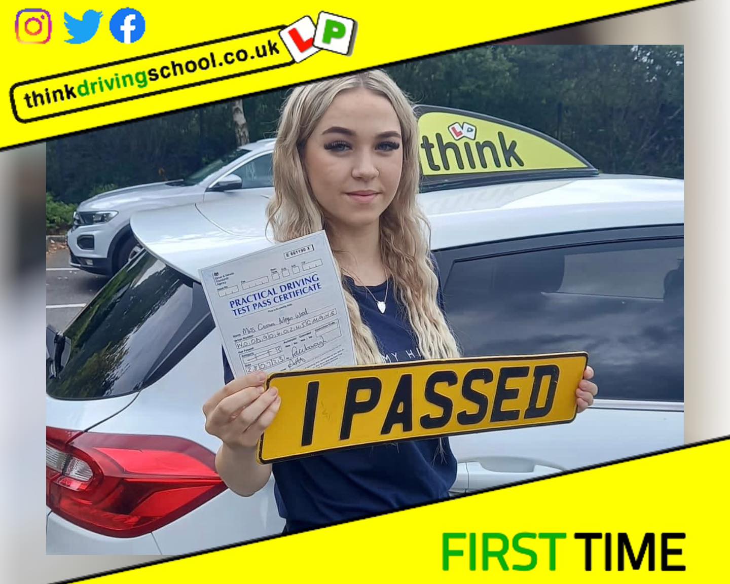 Passed with think driving school JULY 2023 and left this 5 star review