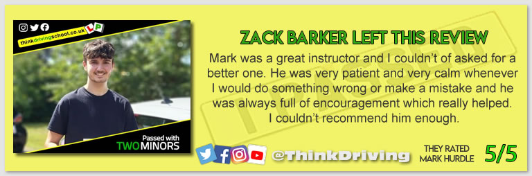 Driving School Hampshire pass Photo Passed with think driving school JULY 2023 and left this 5 star review