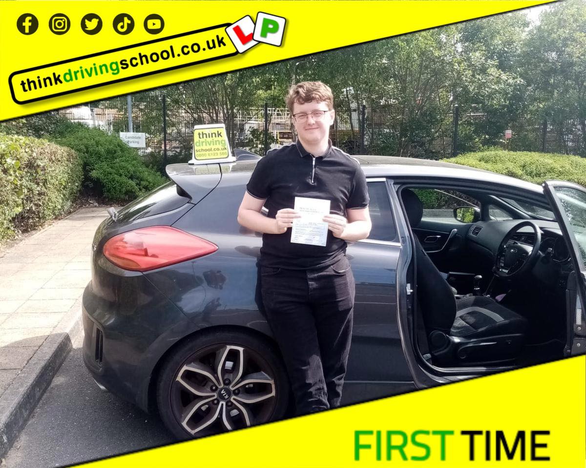 Driving School Hampshire pass Photo Passed with think driving school JUNE 2024 and left this 5 star review