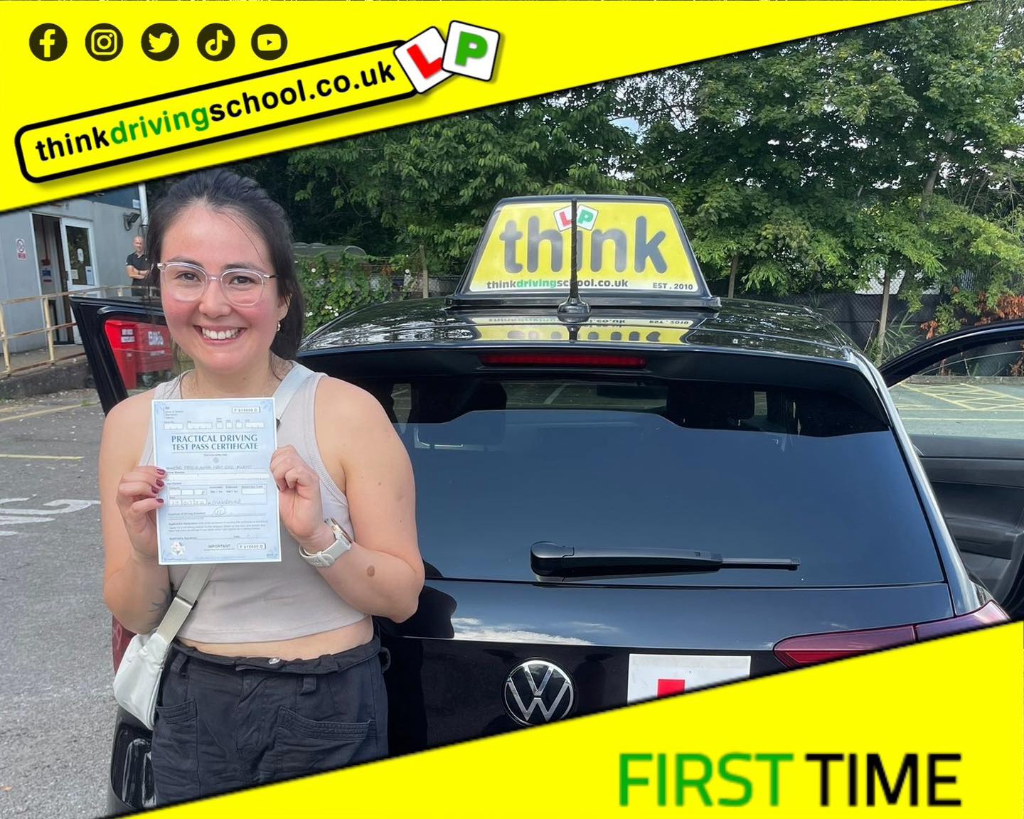 Passed with think driving school JUNE 2024 and left this 5 star review