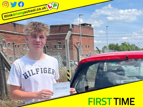 Driving School Hampshire pass Photo Passed with think driving school JUNE 2023 and left this 5 star review