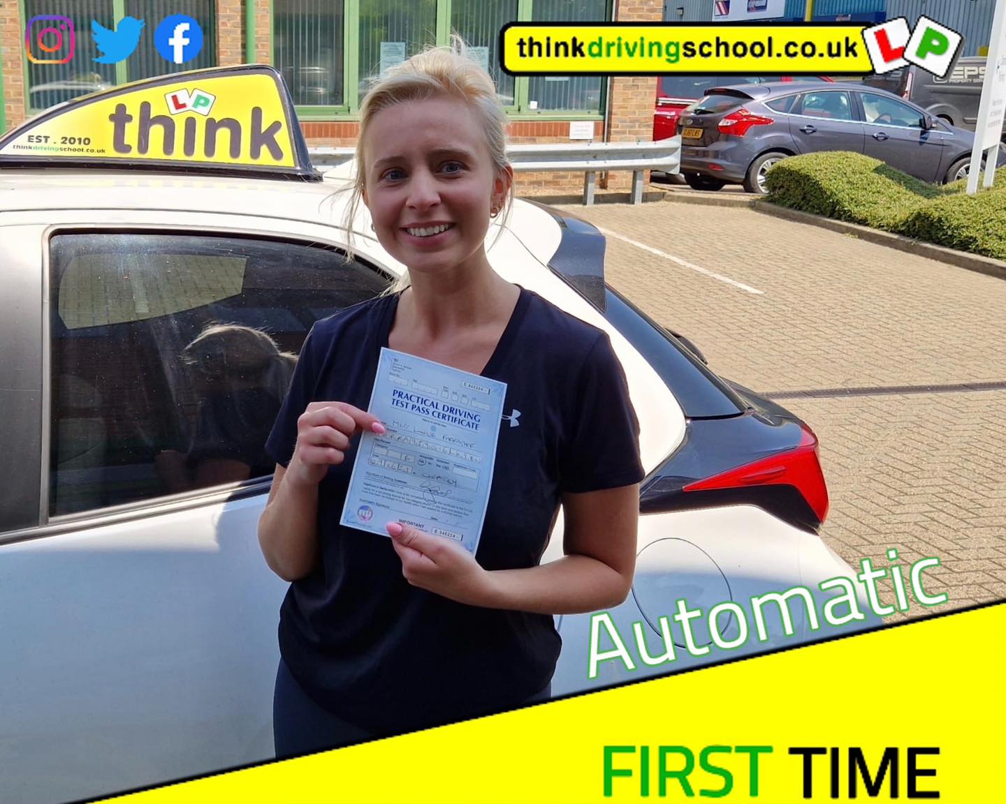 Passed with think driving school JUNE 2023 and left this 5 star review