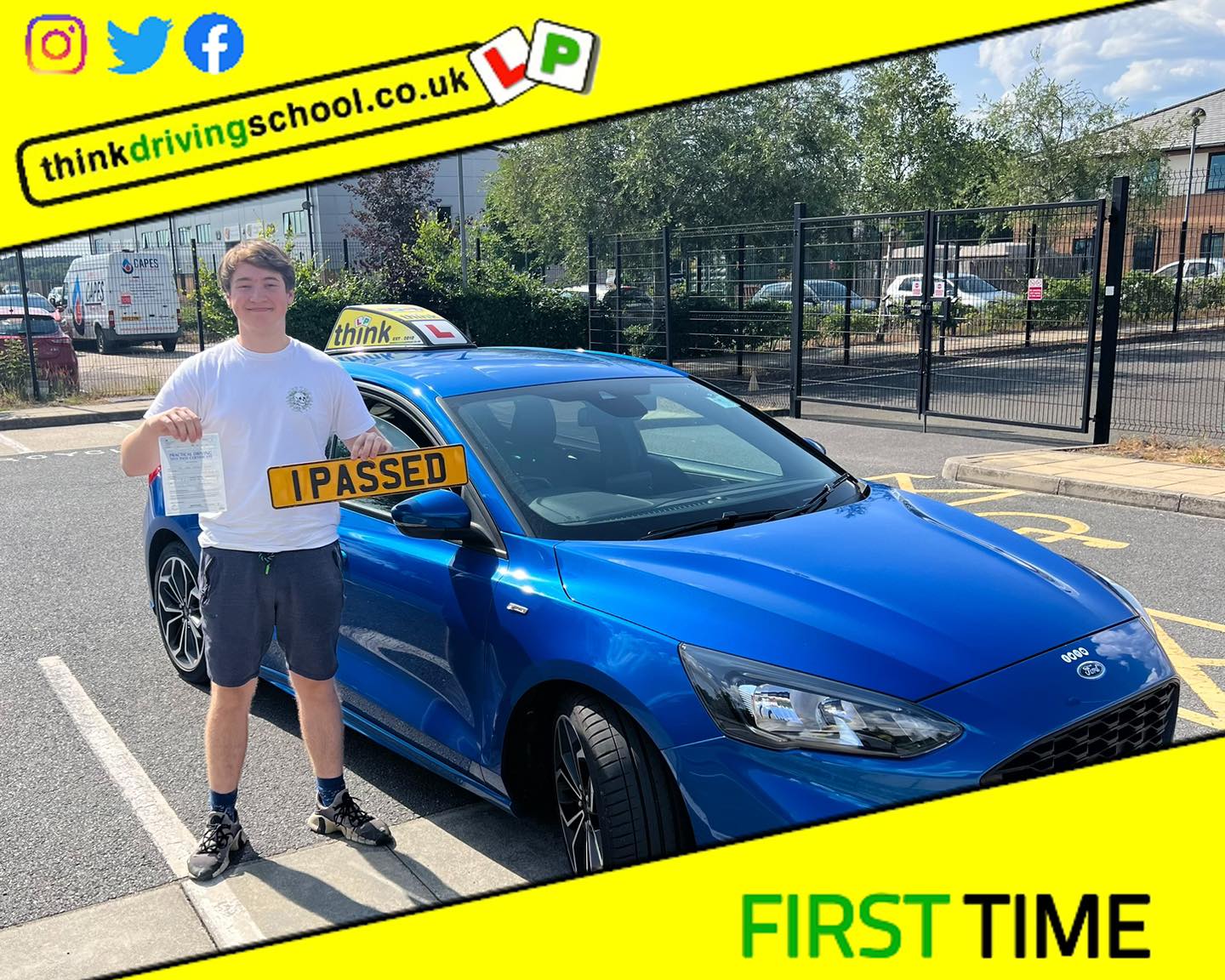 Passed with think driving school JUNE 2023 and left this 5 star review