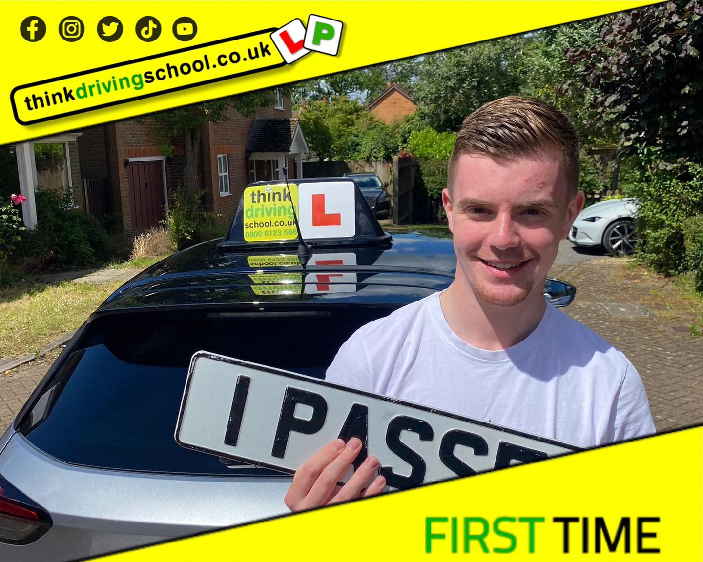 Driving School Hampshire pass Photo Passed with think driving school JUNE 2024 and left this 5 star review