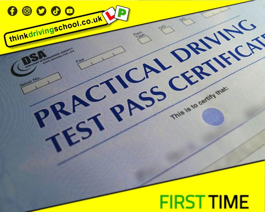 Driving School Hampshire pass Photo Passed with think driving school JUNE 2024 and left this 5 star review