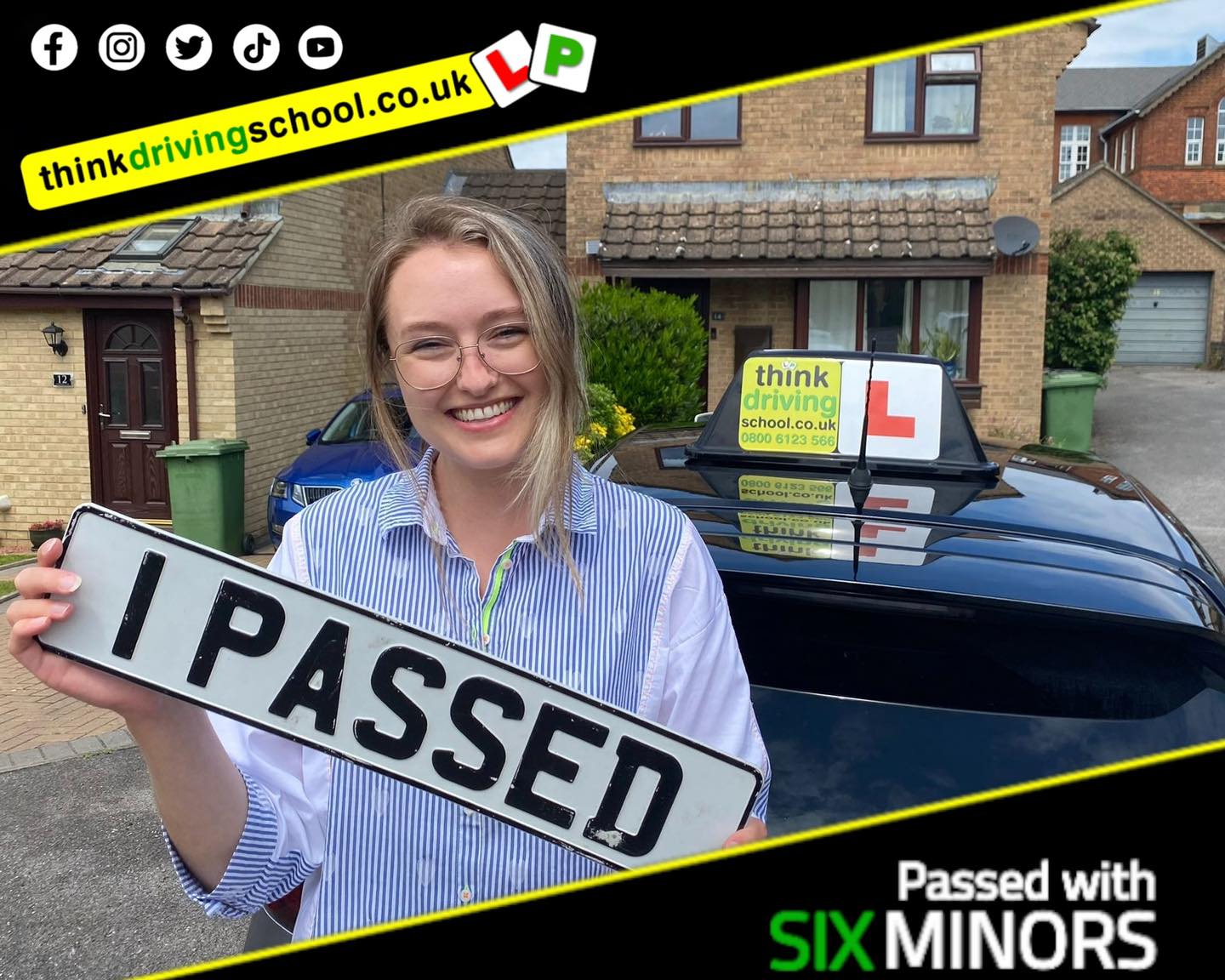 Driving School Hampshire pass Photo Passed with think driving school JUNE 2024 and left this 5 star review