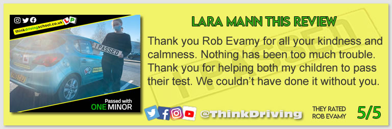 passed with rob evamy from bordon driving school