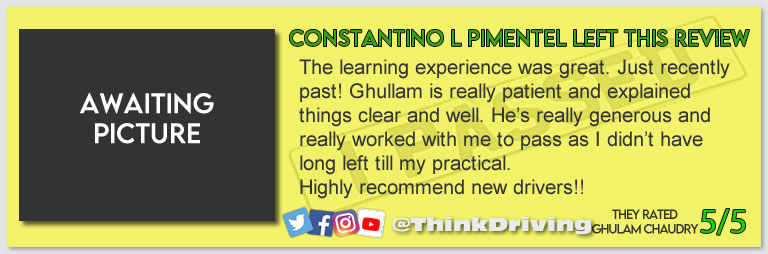 Passed with think driving school January 2022 and left this 5 star review