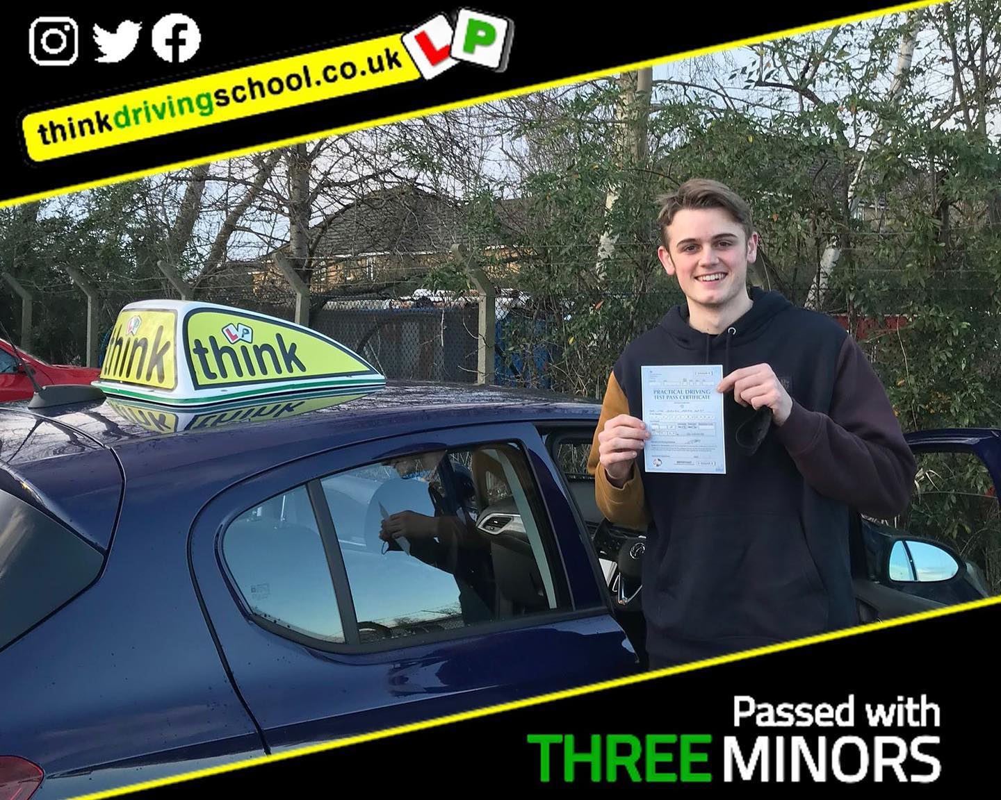 Passed with think driving school January 2022 and left this 5 star review