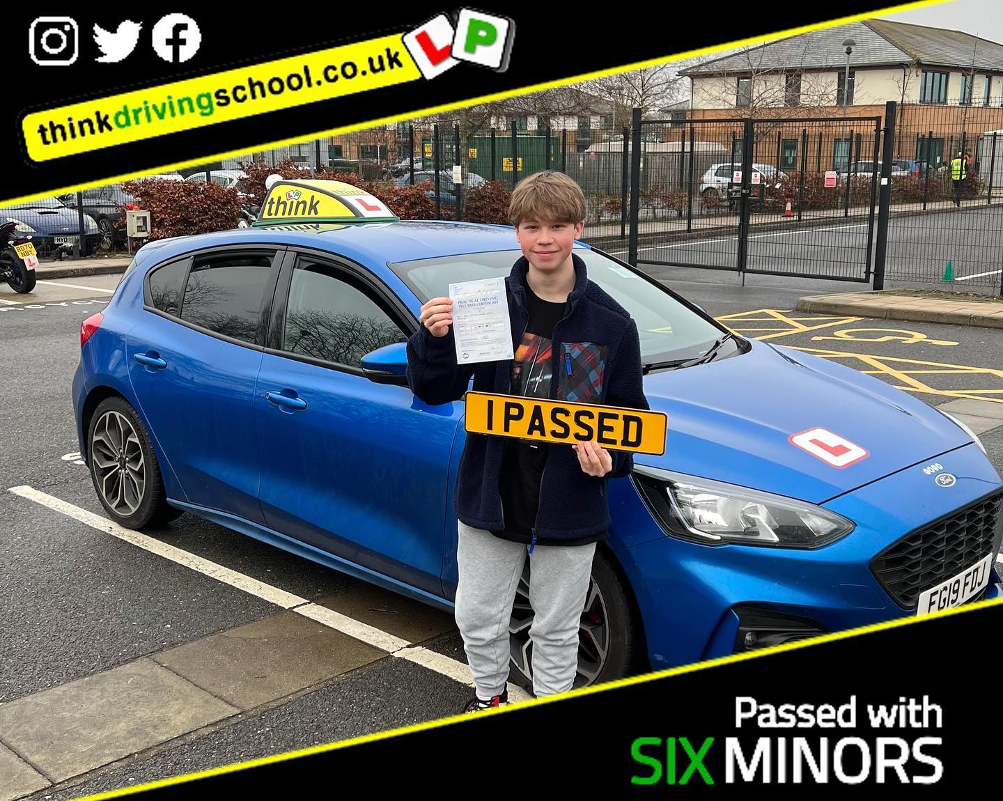 Passed with think driving school January 2022 and left this 5 star review