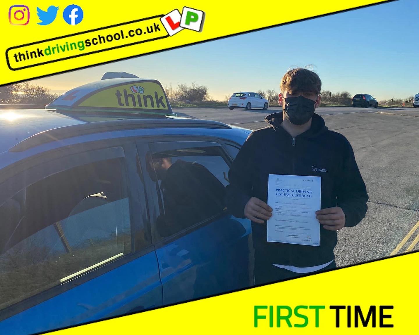 Passed with think driving school January 2022 and left this 5 star review