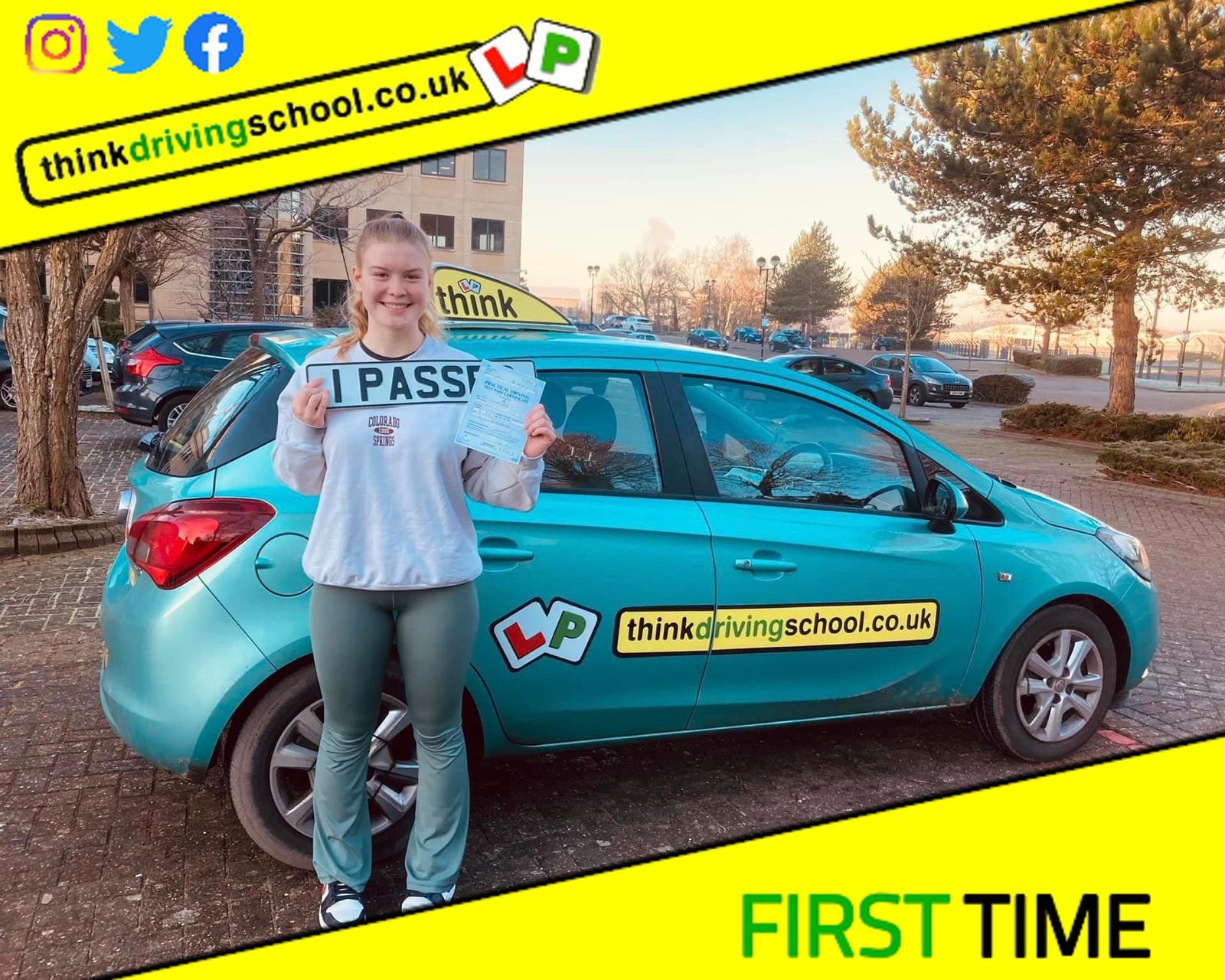 Passed with think driving school January 2022 and left this 5 star review