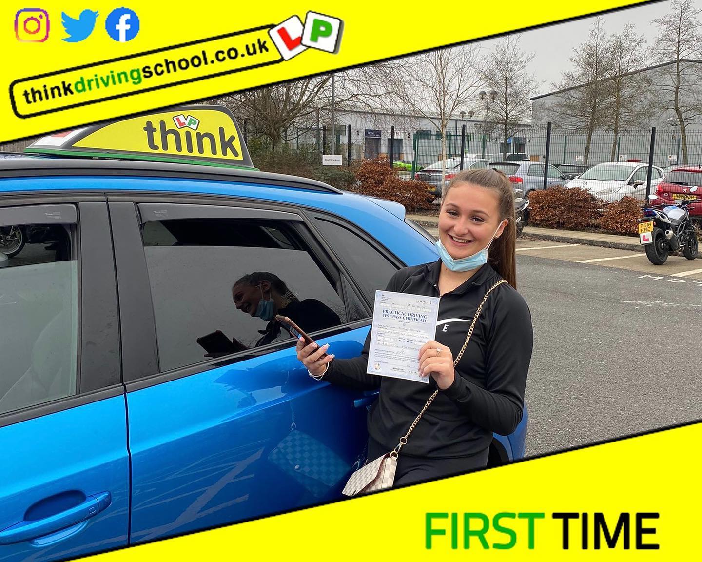 Passed with think driving school January 2022 and left this 5 star review
