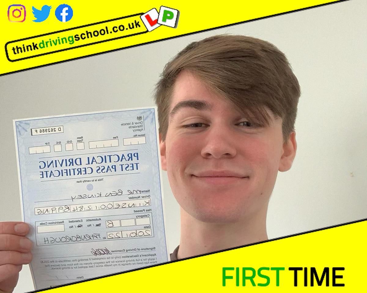 Passed with think driving school January 2022 and left this 5 star review