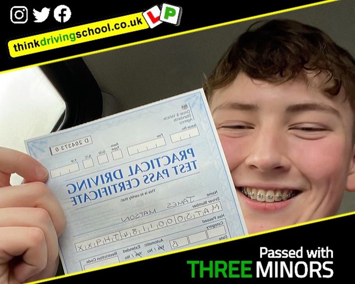 Passed with think driving school January 2022 and left this 5 star review