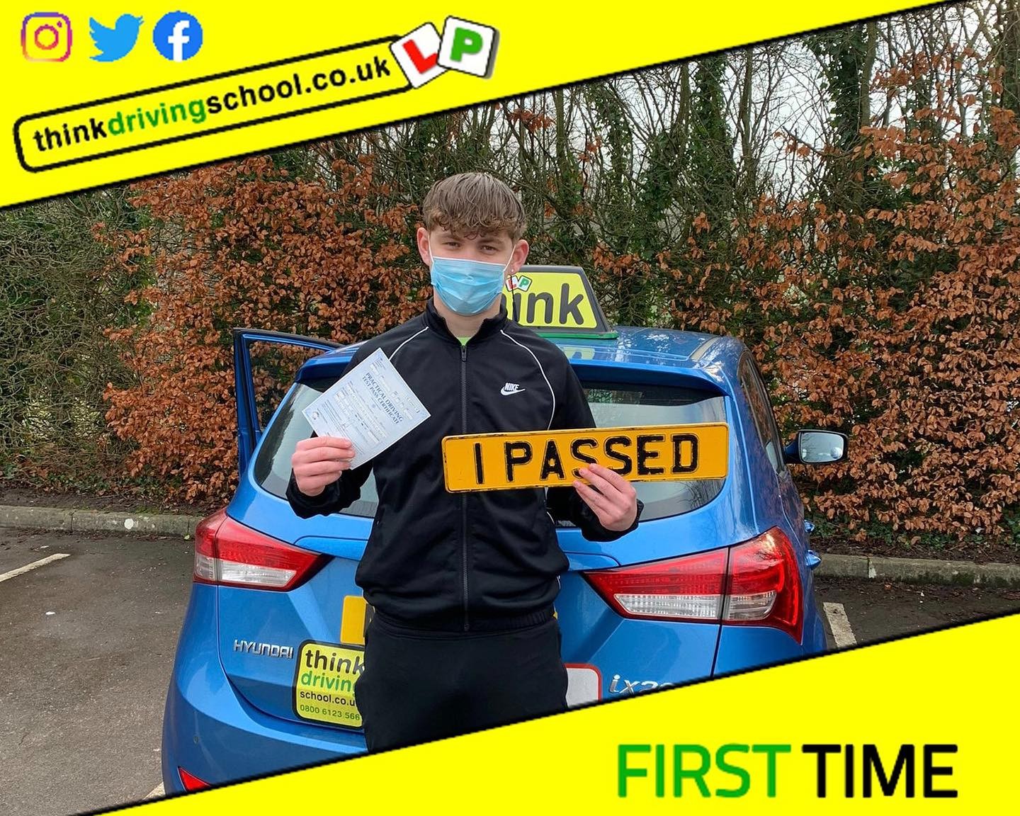 Passed with think driving school January 2022 and left this 5 star review