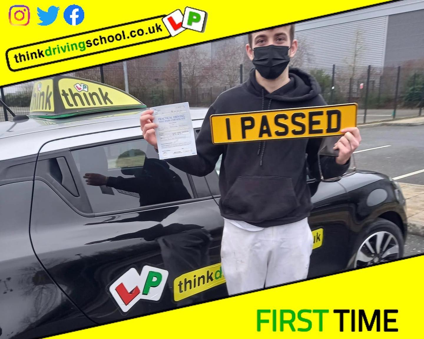 Passed with think driving school January 2022 and left this 5 star review
