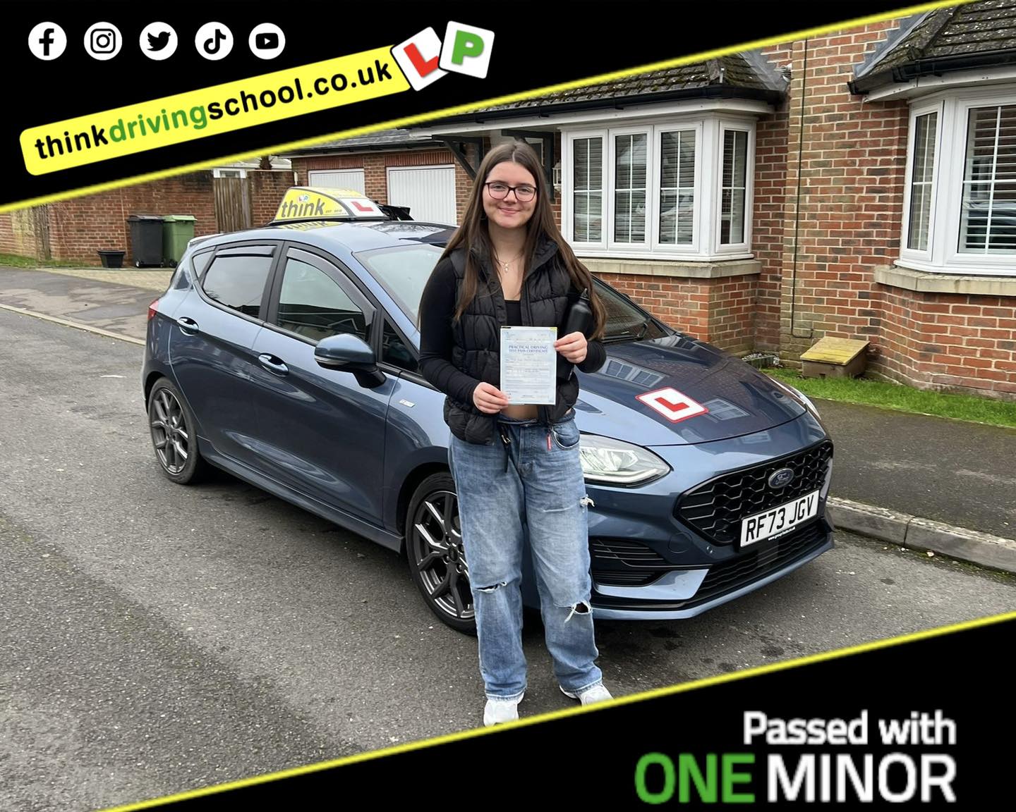Driving School Godalming Passed with think driving school January 2024 and left this 5 star review