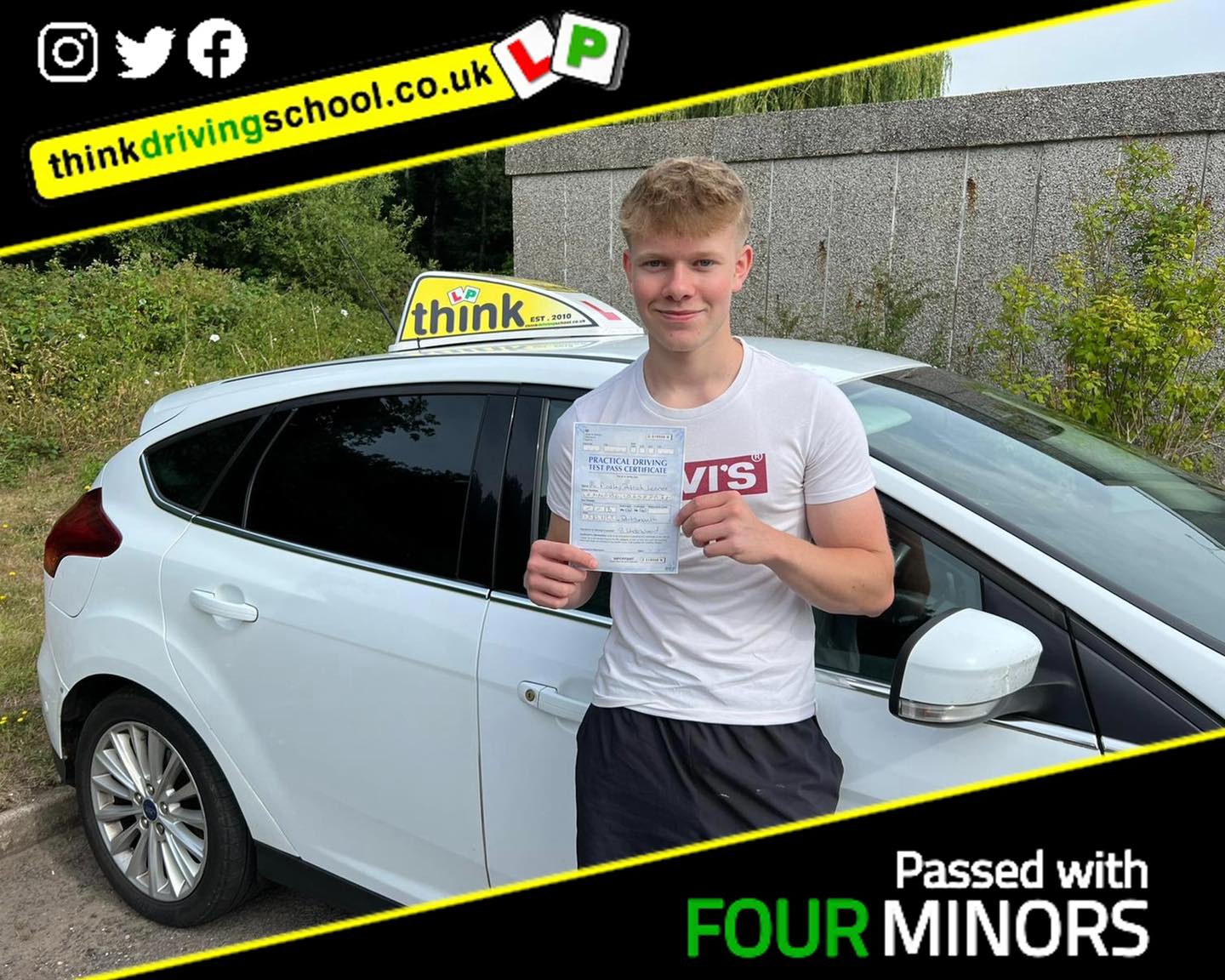 Passed with think driving school July 2022 and left this 5 star review