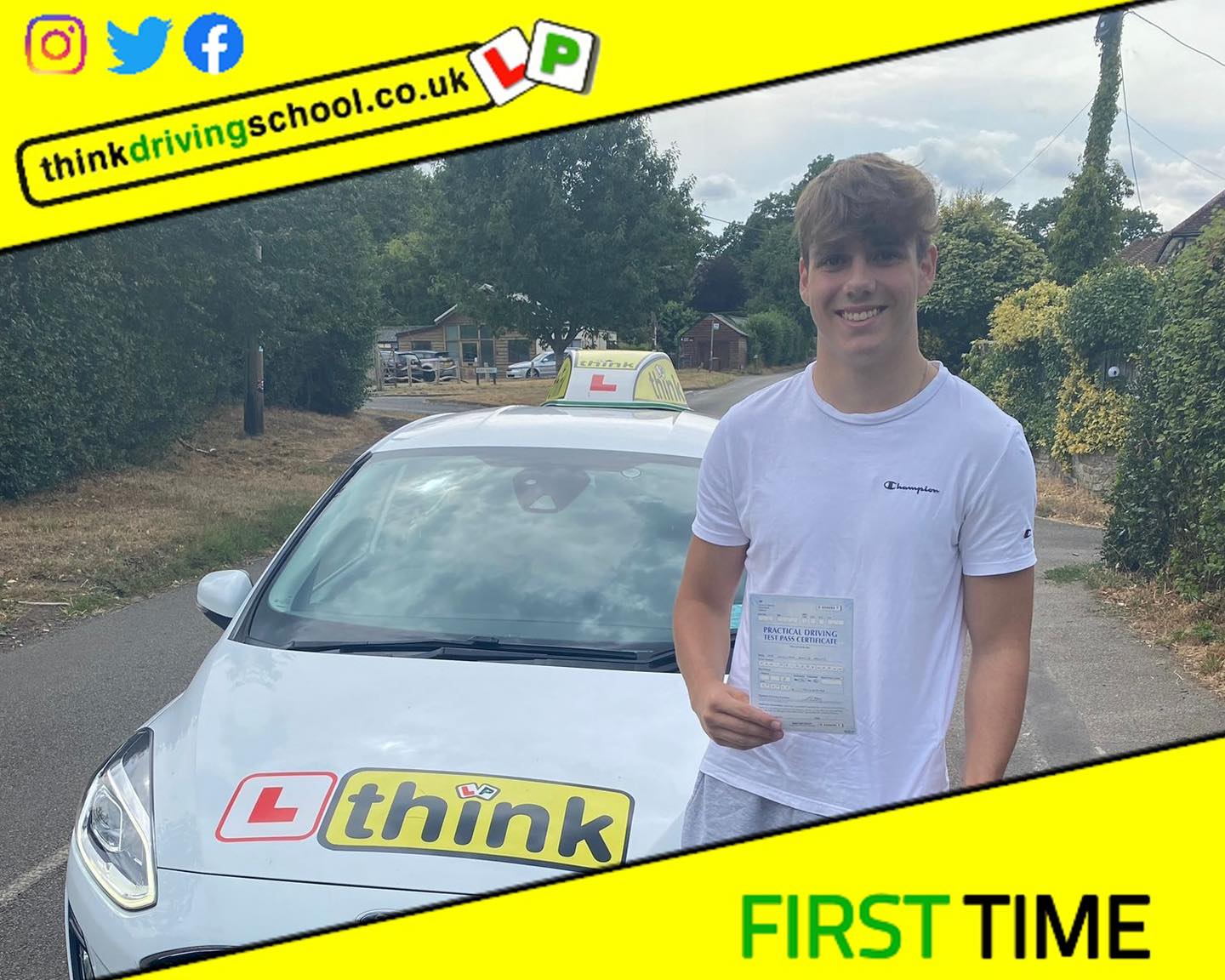 Passed with think driving school July 2022 and left this 5 star review