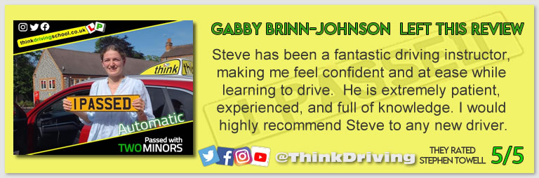 driving lessons Bracknell Stephen Towell think driving school