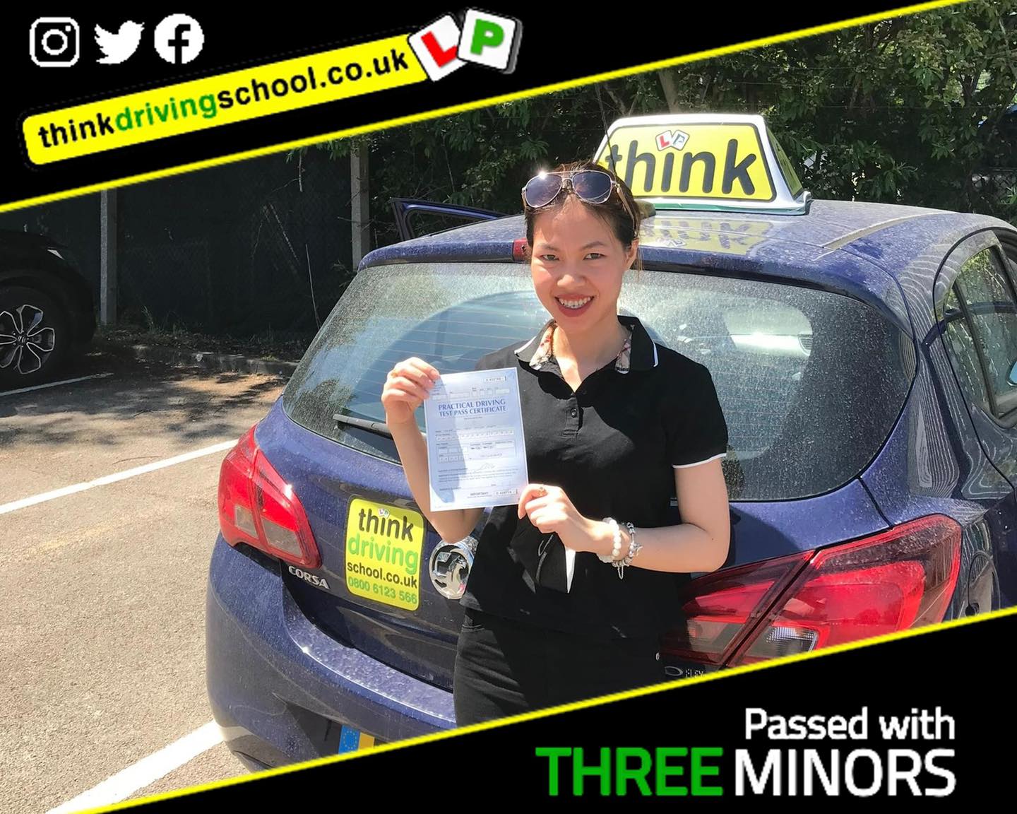 Passed with think driving school MAY 2022 and left this 5 star review