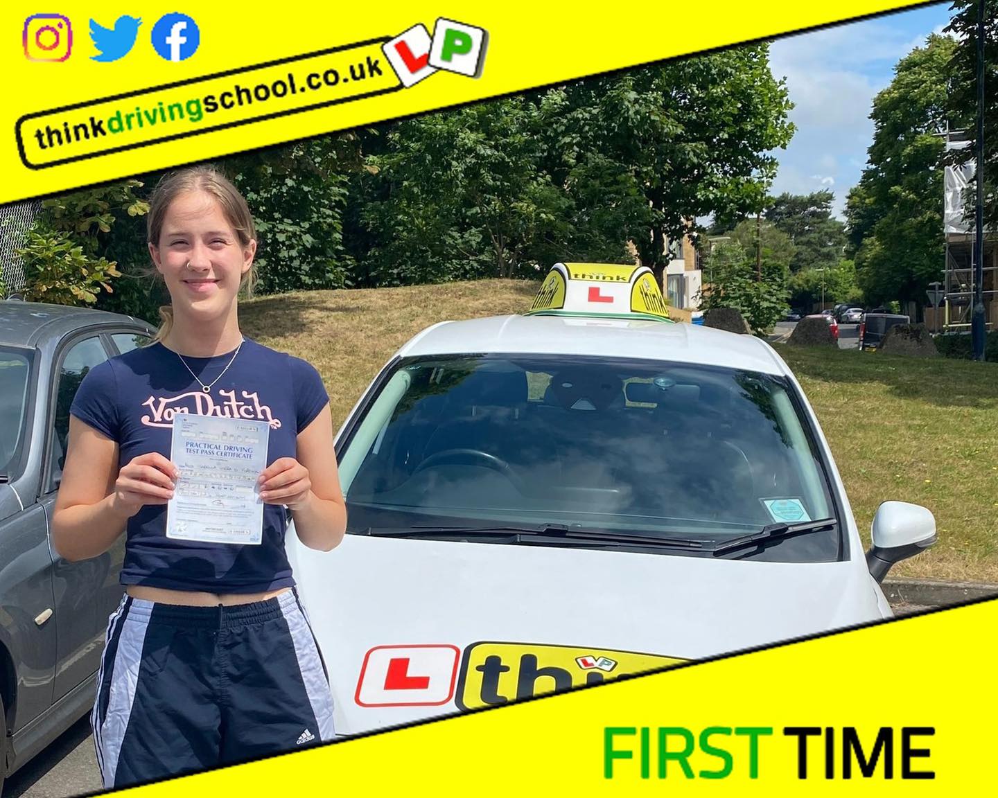 Passed with think driving school MAY 2022 and left this 5 star review