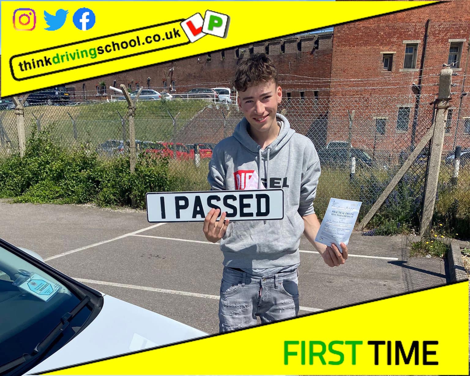 Passed with think driving school MAY 2022 and left this 5 star review
