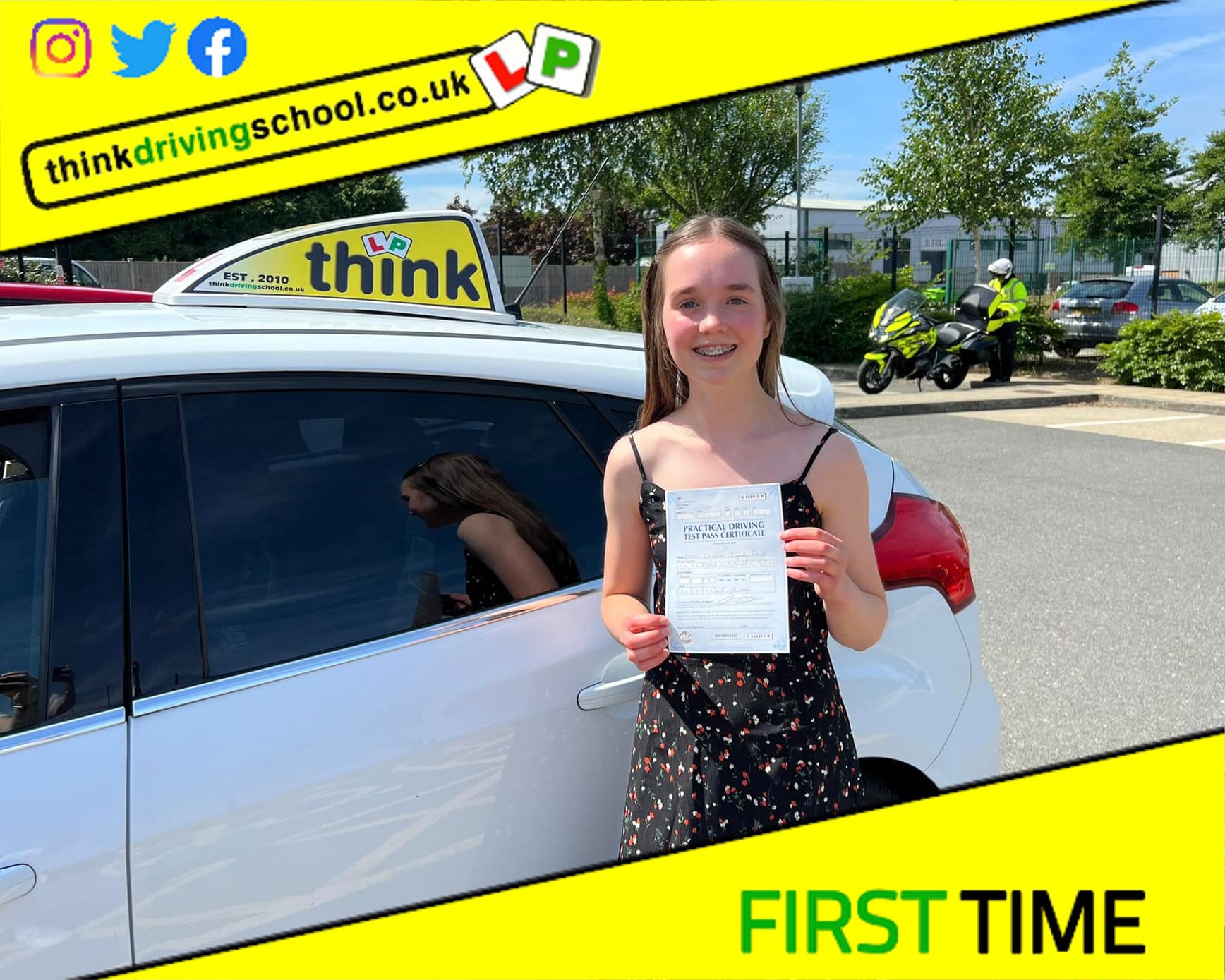 Passed with think driving school MAY 2022 and left this 5 star review