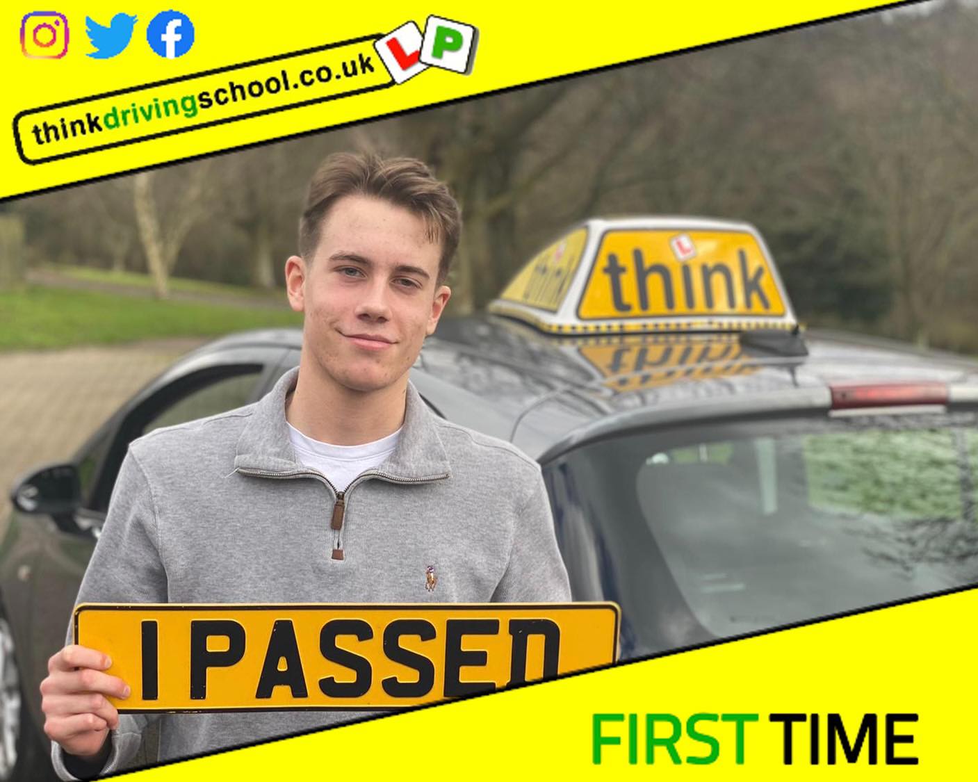 Passed with think driving school March 2022 and left this 5 star review