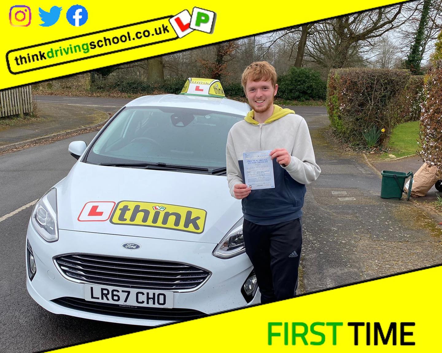 Passed with think driving school March 2022 and left this 5 star review