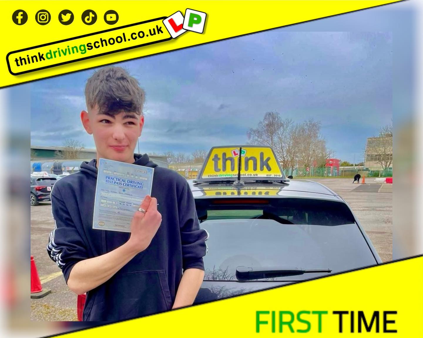 Passed with think driving school MARCH 2024 and left this 5 star review