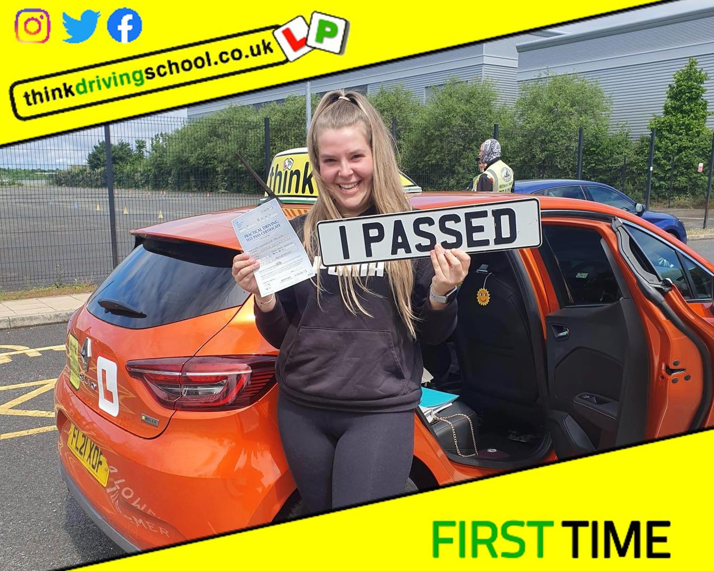 Passed with think driving school MAY 2022 and left this 5 star review