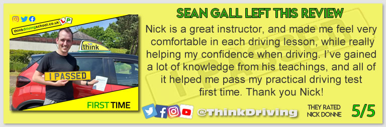Passed with think driving school MAY 2022 and left this 5 star review