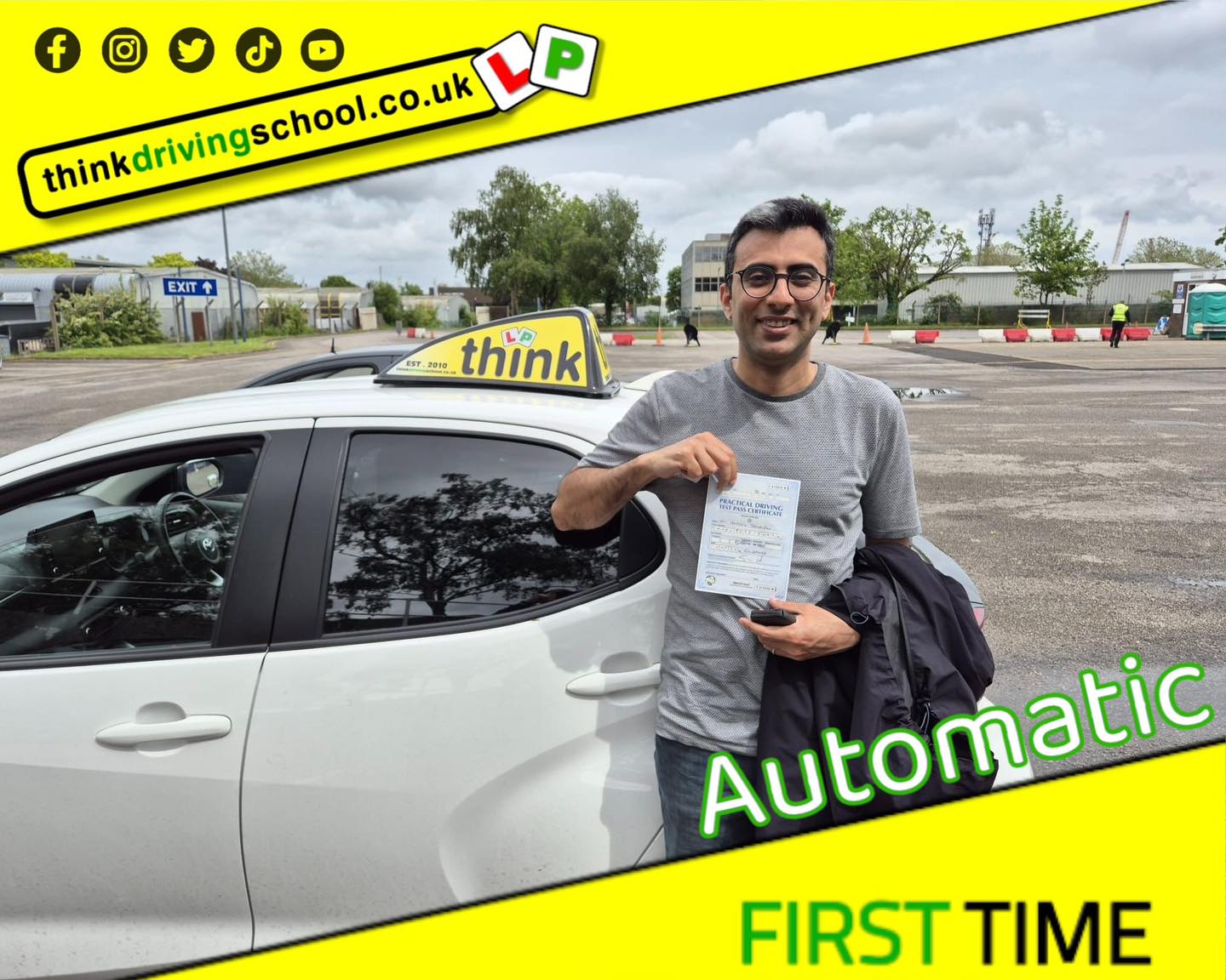 Passed with think driving school APRIL 2024 and left this 5 star review