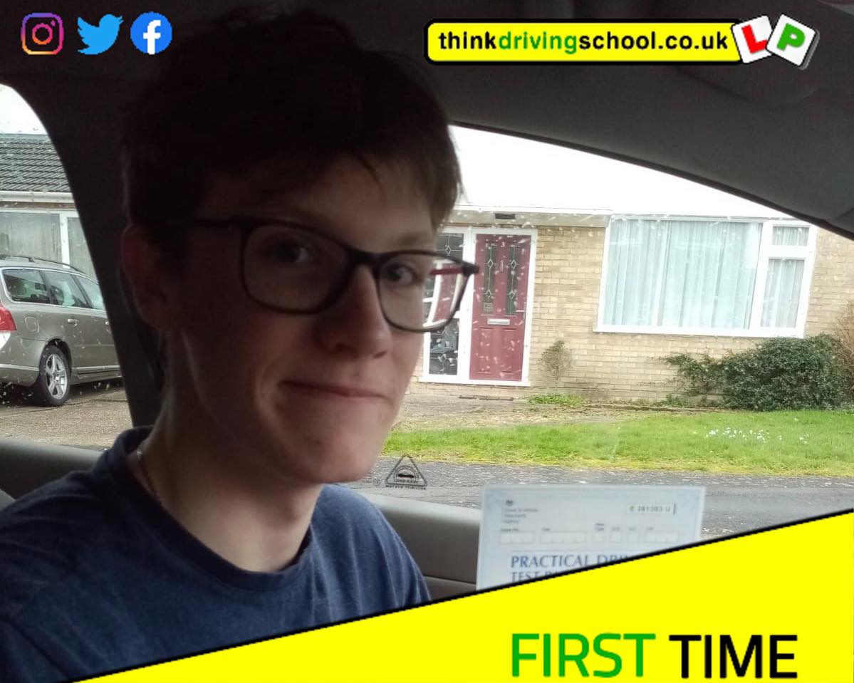 Driving School Hampshire pass Photo Passed with think driving school November 2022 and left this 5 star review