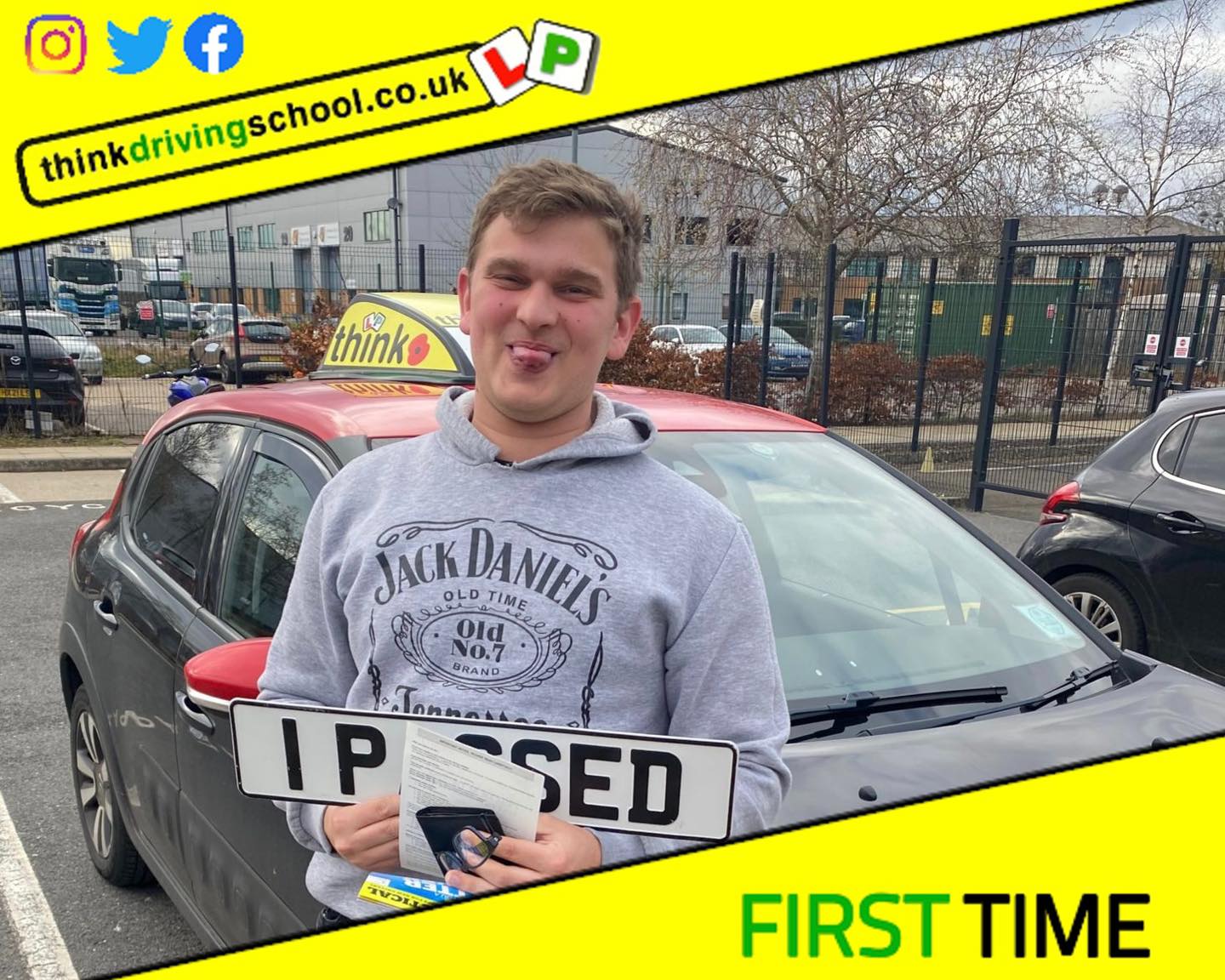 Driving School Hampshire pass Photo Passed with think driving school November 2022 and left this 5 star review