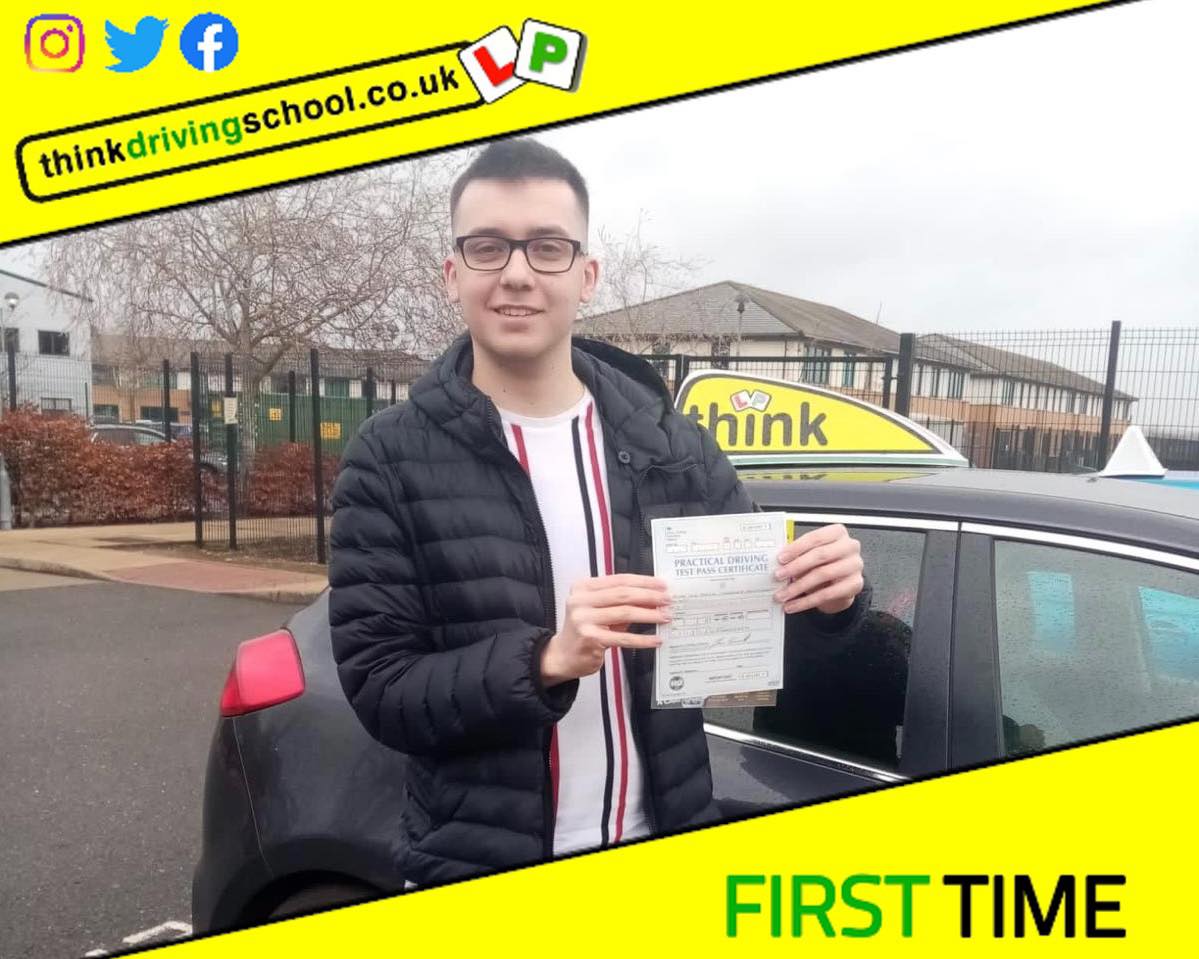 Driving School Hampshire pass Photo Passed with think driving school November 2022 and left this 5 star review